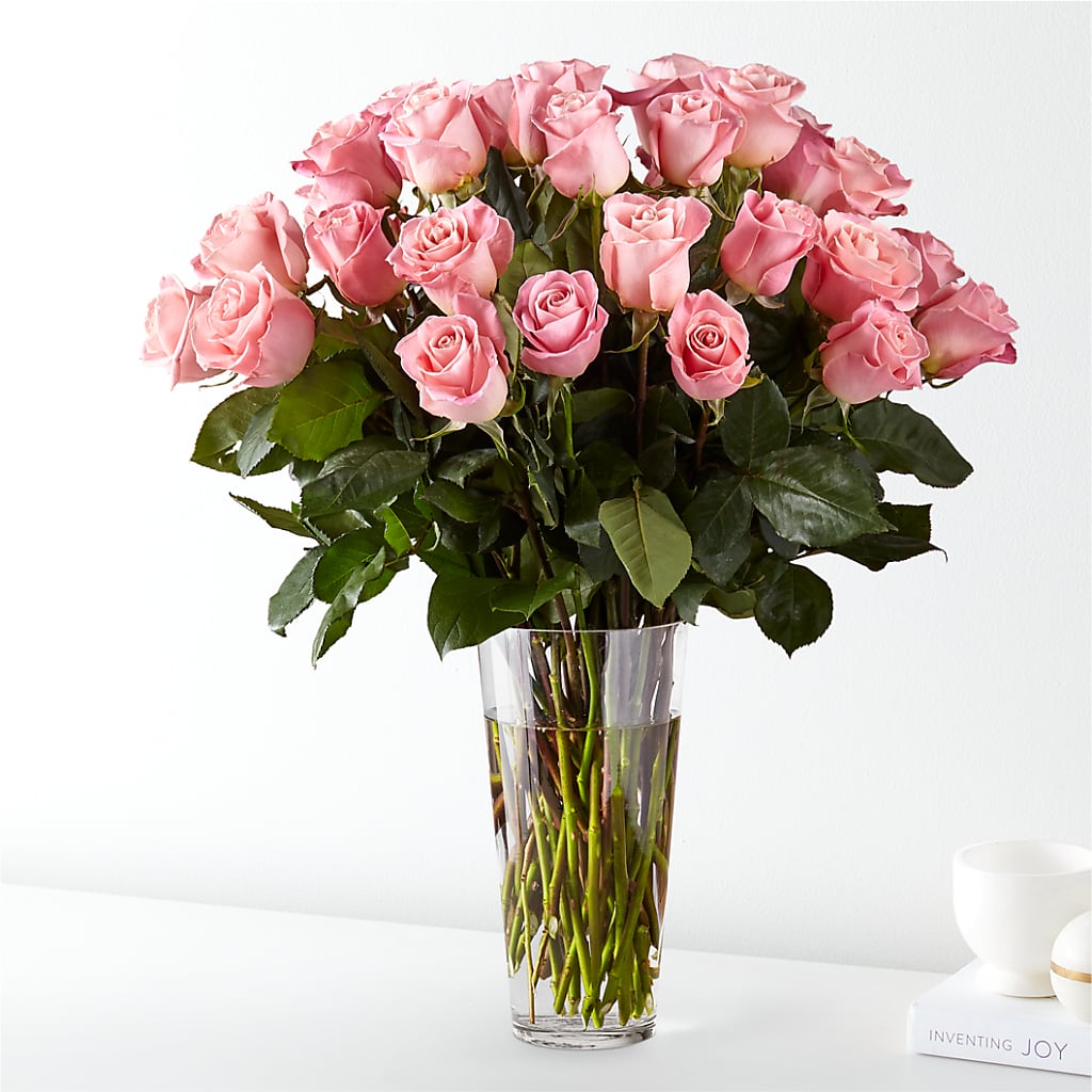Long Stem Pink Rose Bouquet – The Whiting Flower Shop, Whiting IN