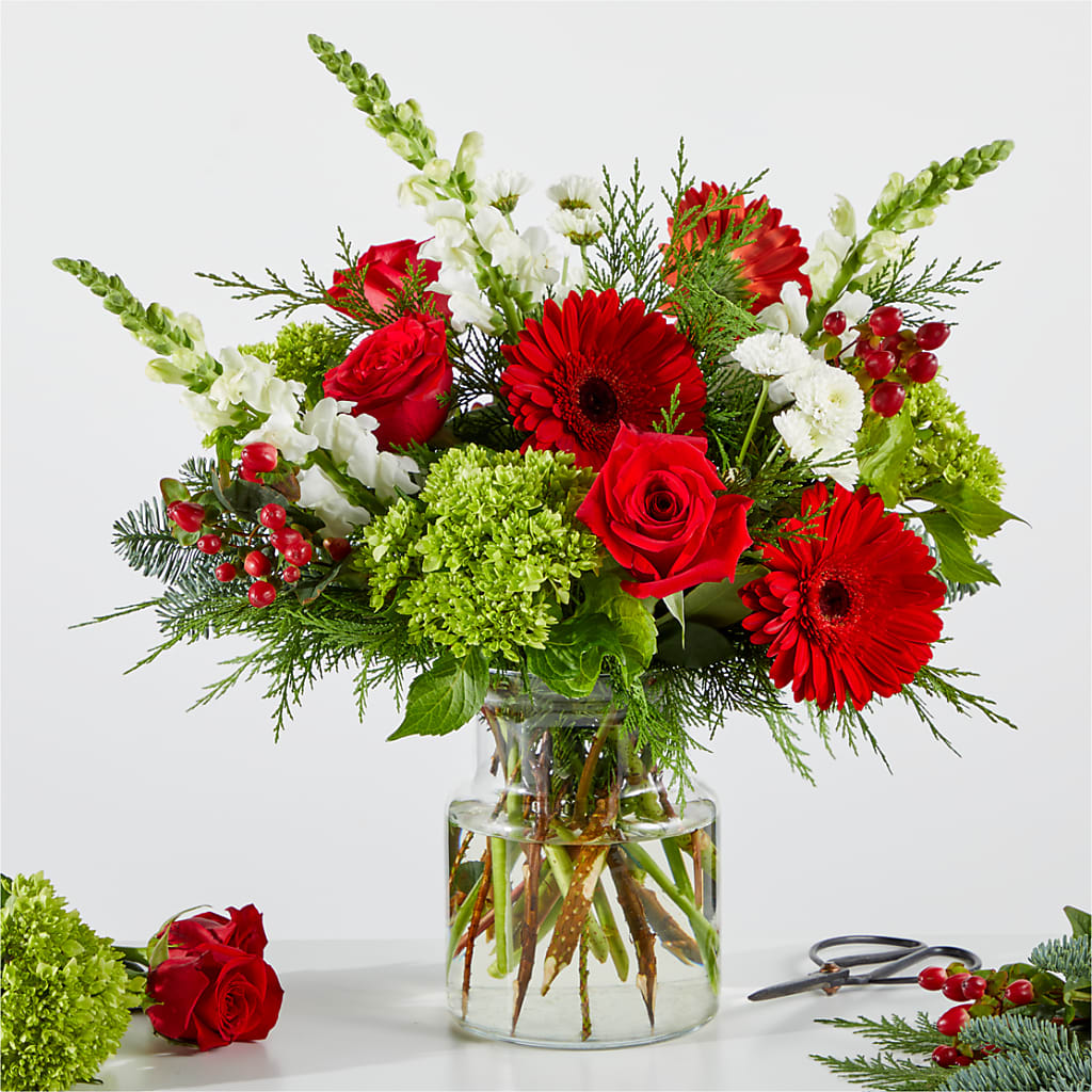 Merry Moment Bouquet – A Florist Original – The Whiting Flower Shop, Whiting IN