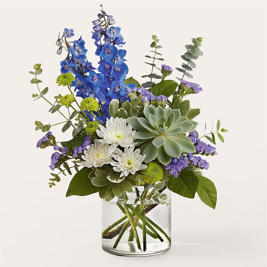 Cerulean Waves Bouquet – The Whiting Flower Shop, Whiting IN