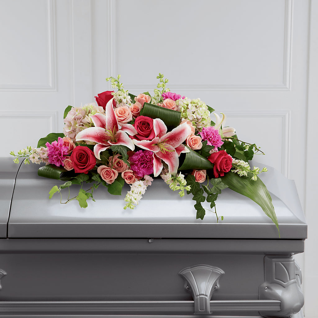 Splendid Grace Casket Spray – The Whiting Flower Shop, Whiting IN