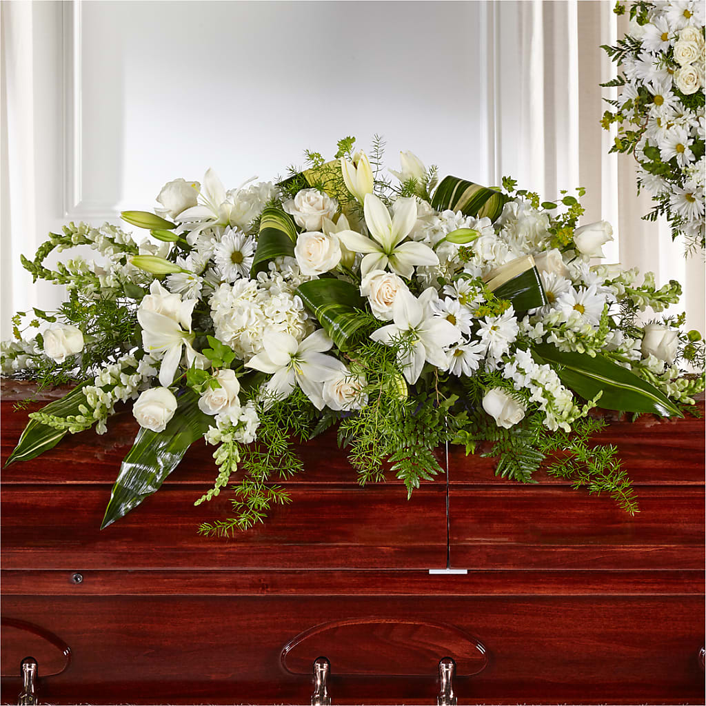 Abundance Casket Spray – The Whiting Flower Shop, Whiting IN