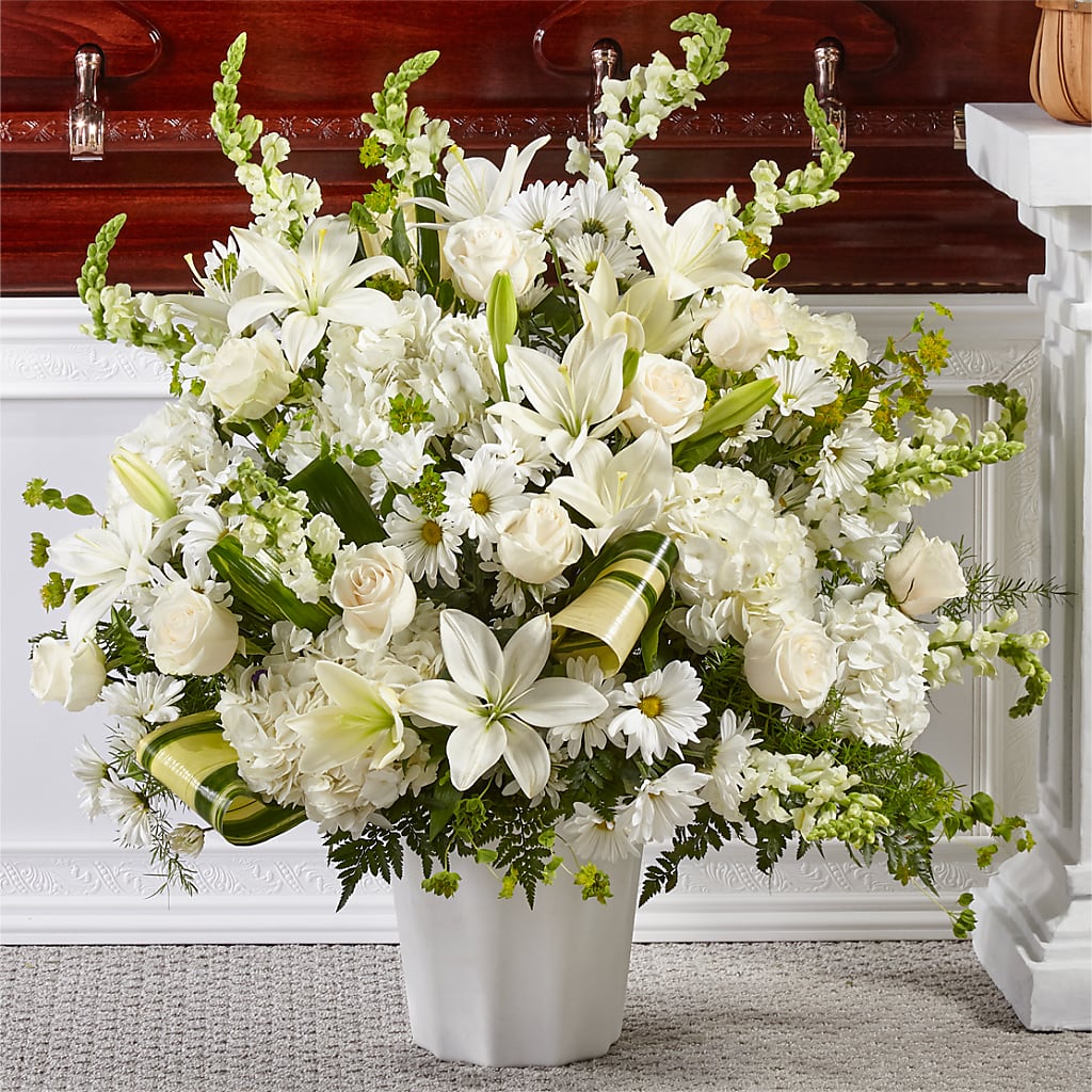 Thoughts of Tranquility Floor Basket – The Whiting Flower Shop, Whiting IN