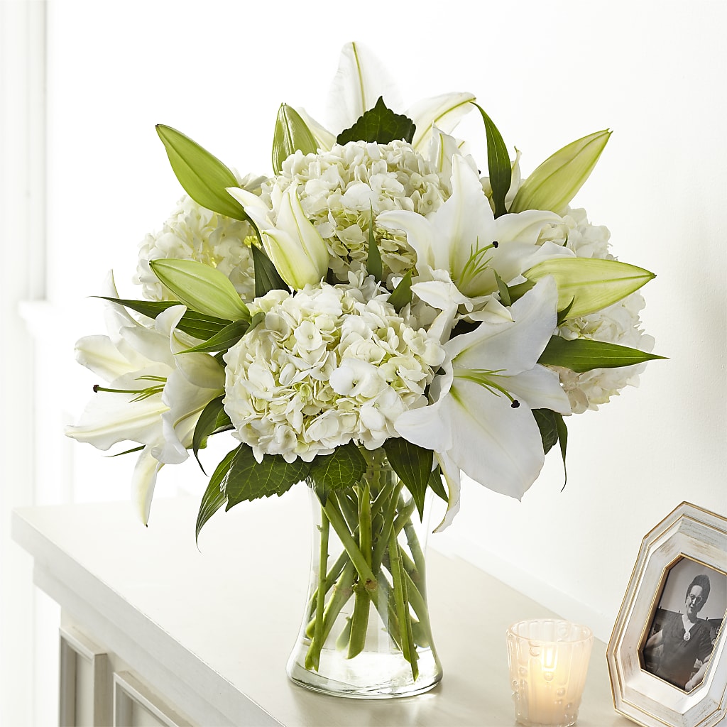 Compassionate Lily Bouquet – The Whiting Flower Shop, Whiting IN