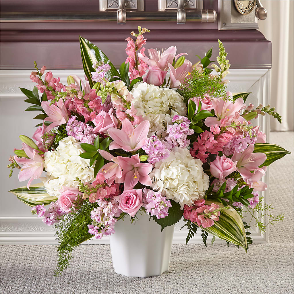 Simply Serene Floor Basket – The Whiting Flower Shop, Whiting IN