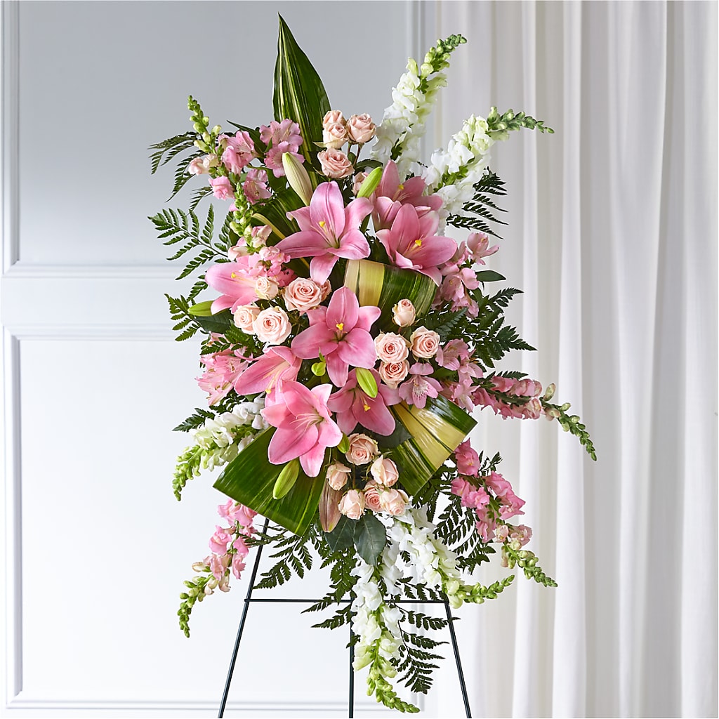 Elegant Embrace Standing Spray – The Whiting Flower Shop, Whiting IN