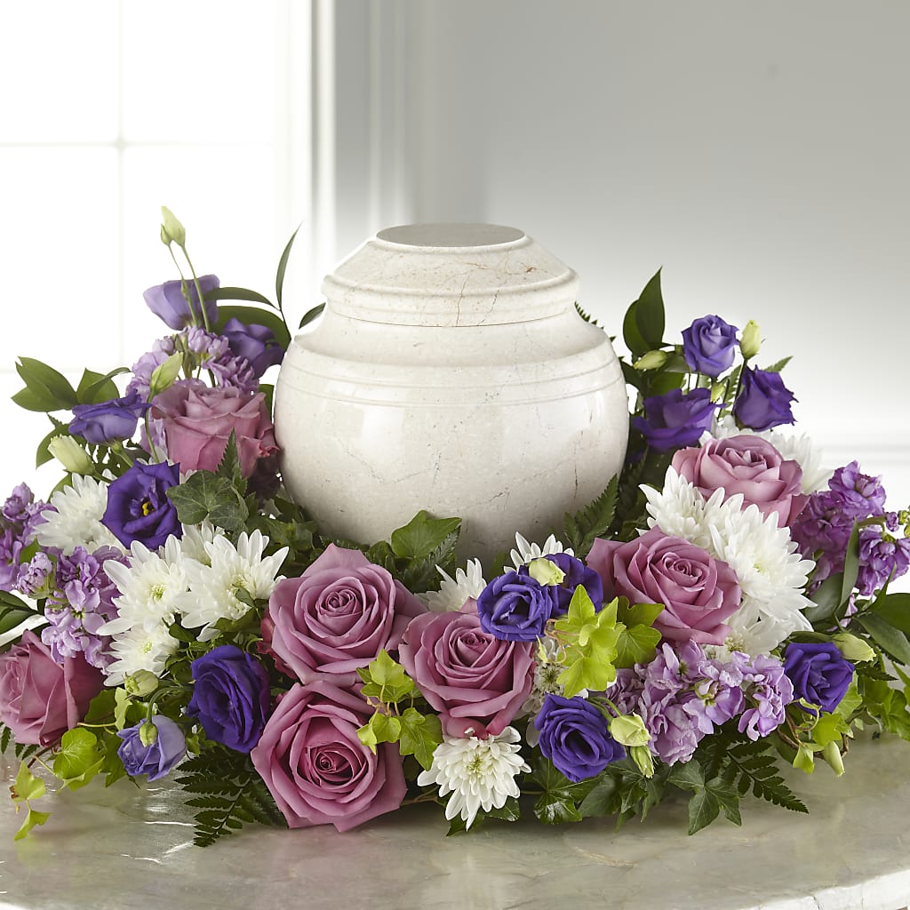 Blooming Sympathy Cremation Adornment – The Whiting Flower Shop, Whiting IN