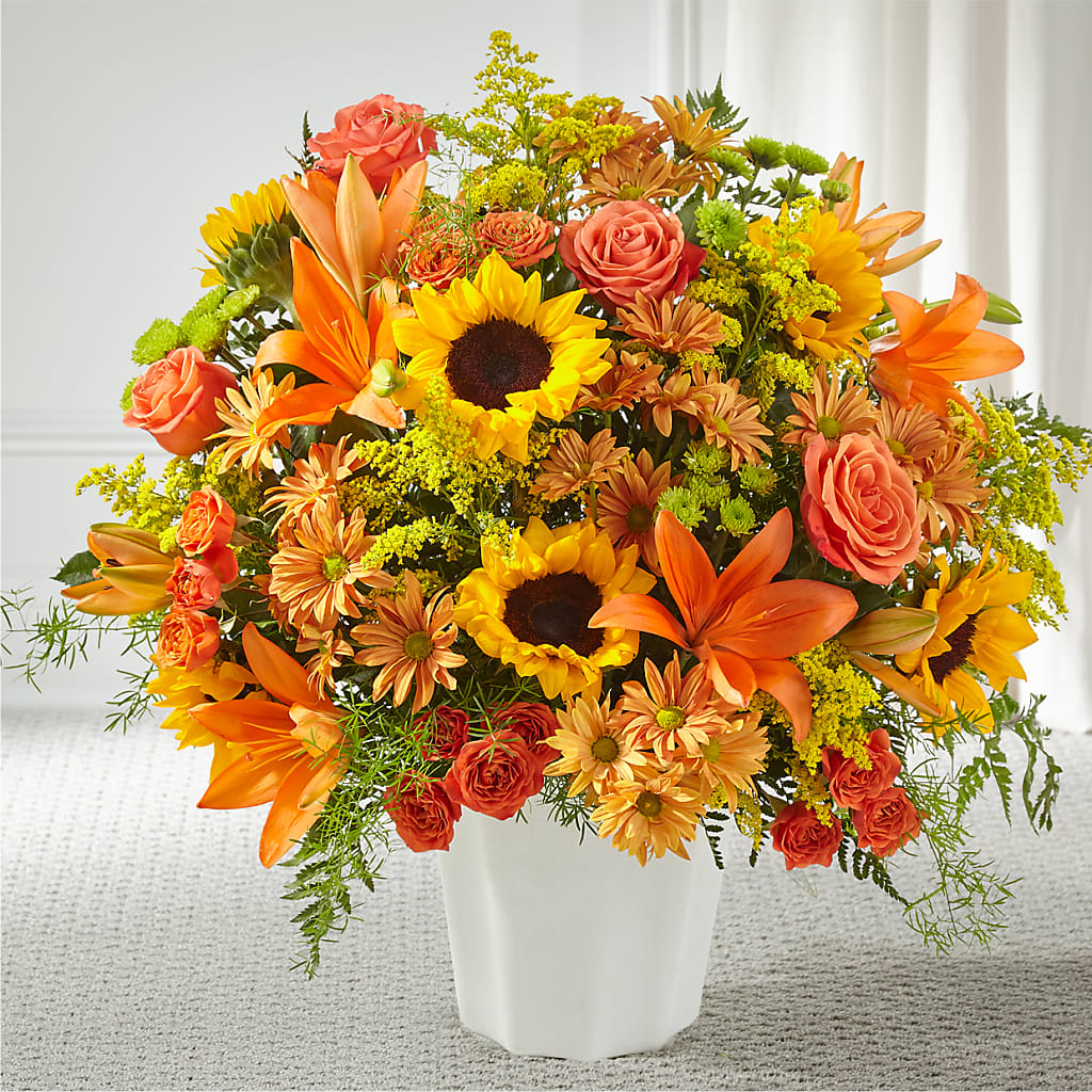 Harvest Thoughts Floor Basket – The Whiting Flower Shop, Whiting IN