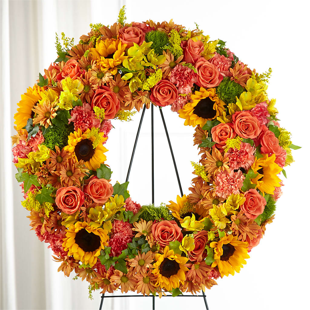 Autumnal Memories Wreath (Standard) – The Whiting Flower Shop, Whiting IN
