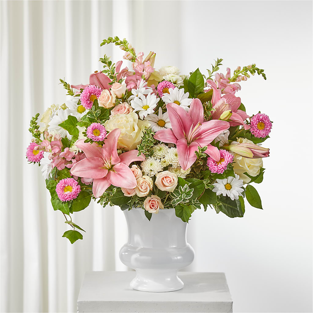 Empathetic Blooms Urn Arrangement – The Whiting Flower Shop, Whiting IN