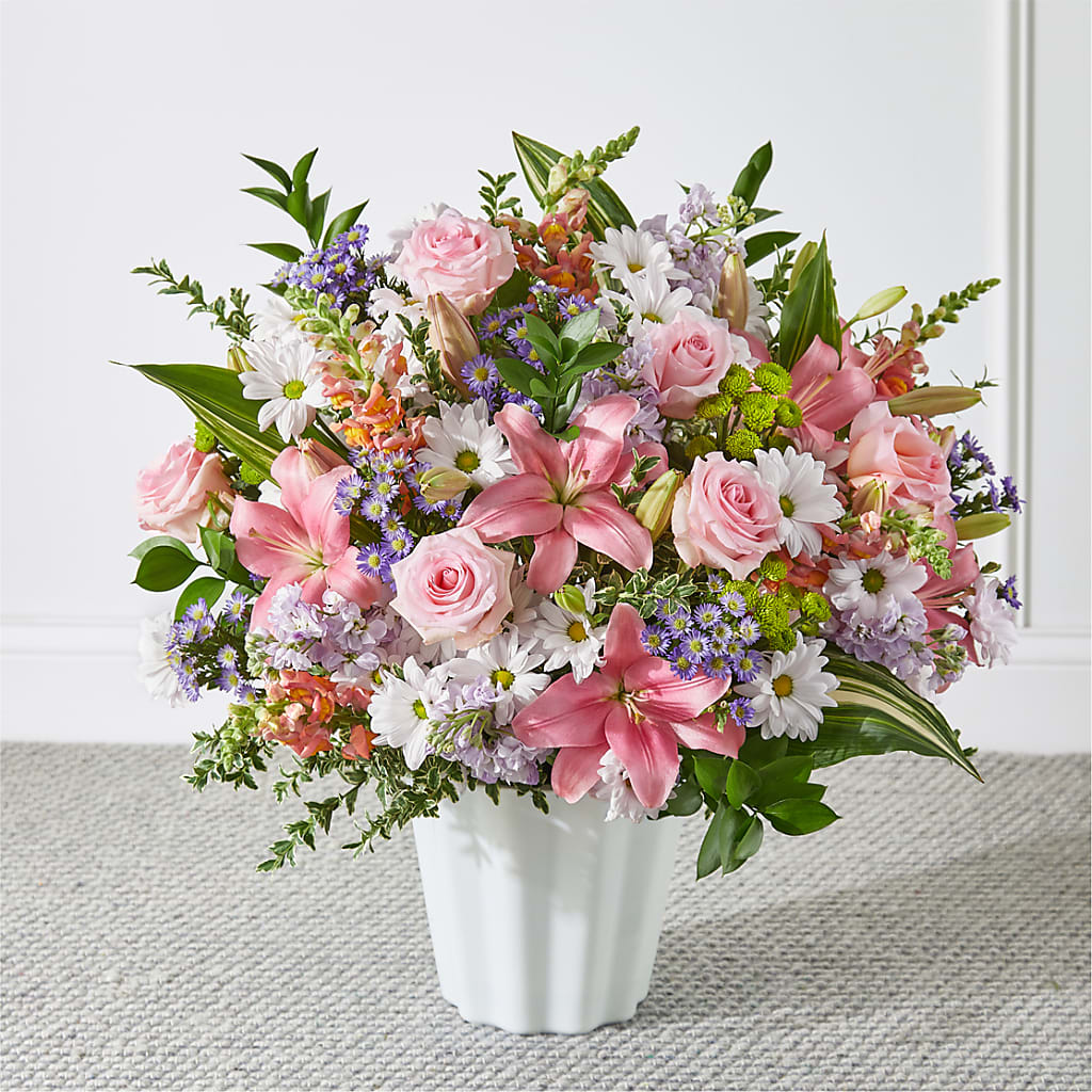 Abundant Compassion Floor Basket – The Whiting Flower Shop, Whiting IN