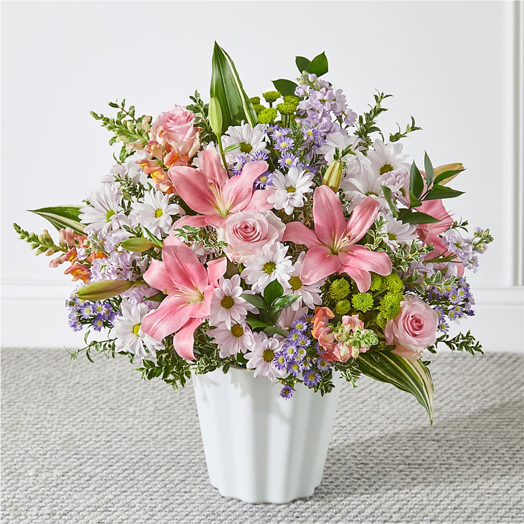 Abundant Compassion Floor Basket – The Whiting Flower Shop, Whiting IN