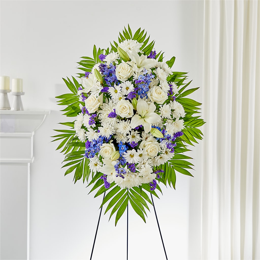 At Rest Standing Spray – The Whiting Flower Shop, Whiting IN