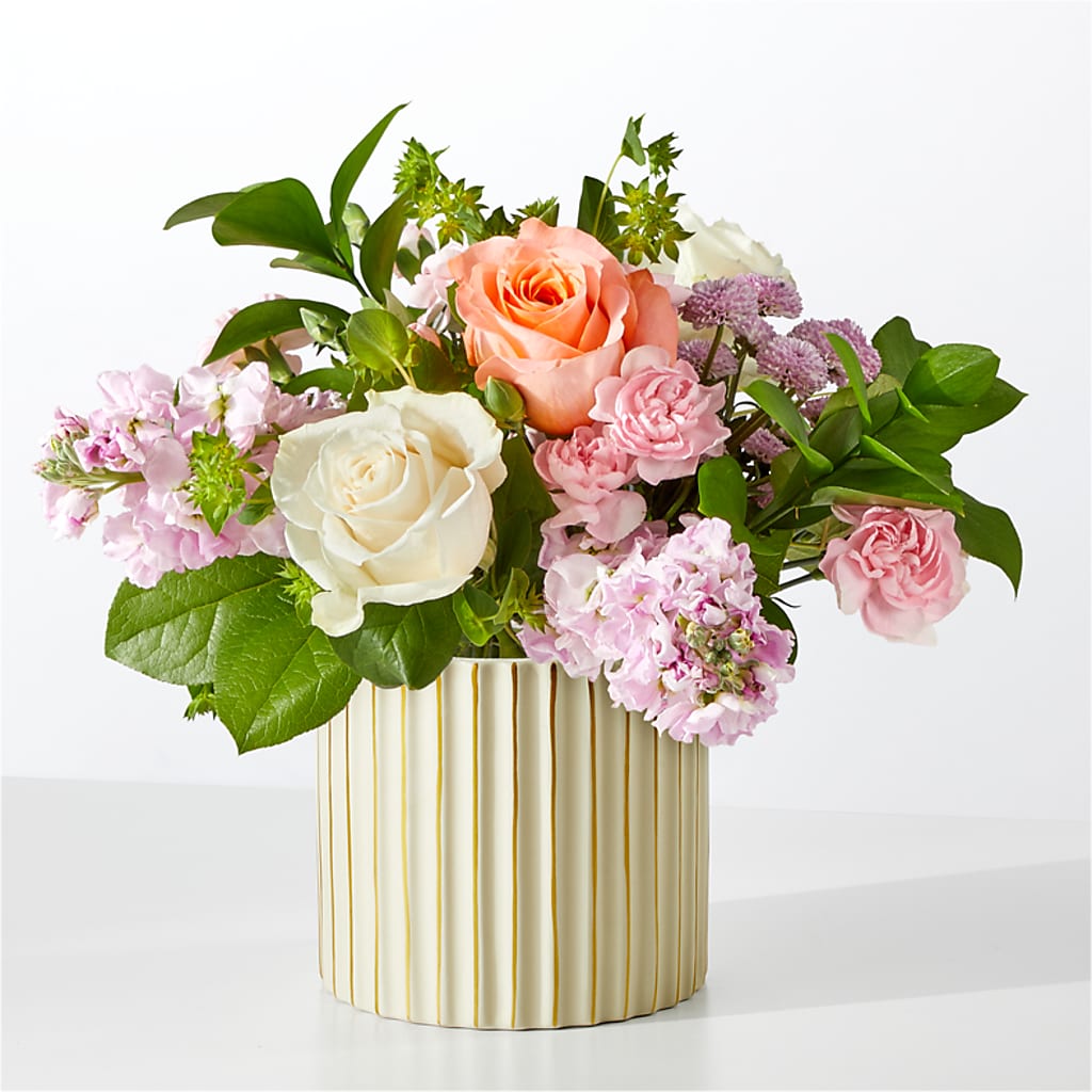 French Market Bouquet with Ivory Vase – The Whiting Flower Shop, Whiting IN