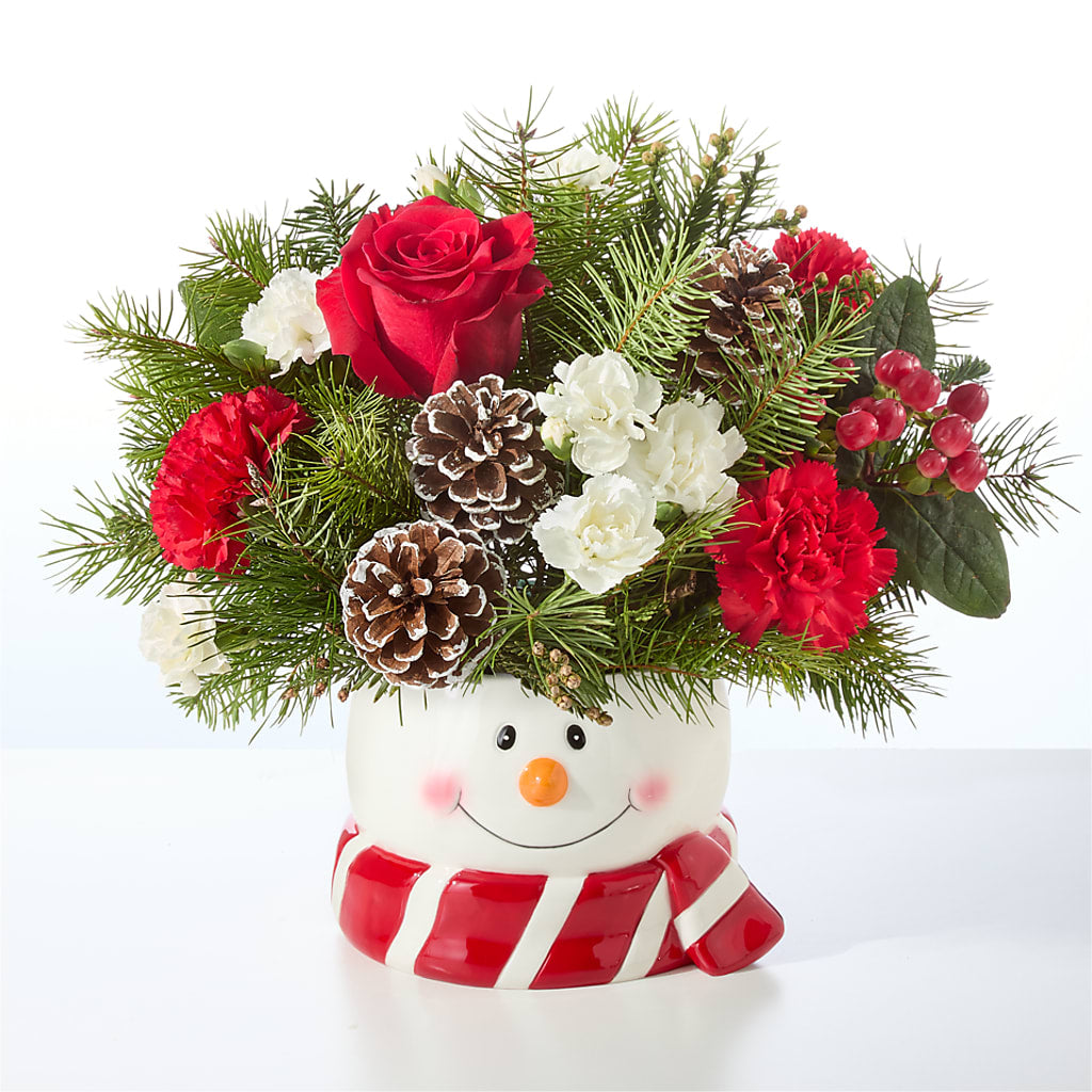Jolly Snowman Bouquet –  The Whiting Flower Shop, Whiting IN
