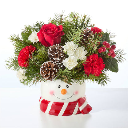 Jolly Snowman Bouquet –  The Whiting Flower Shop, Whiting IN