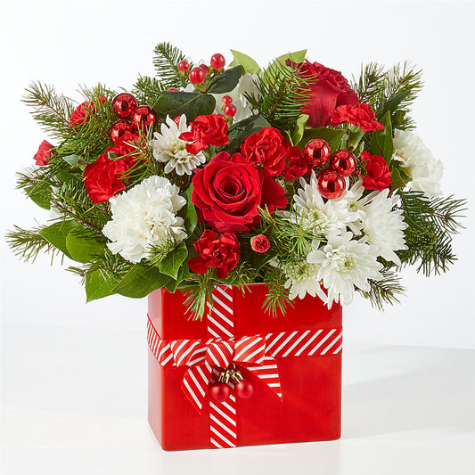 Presents Under the Tree Bouquet –  The Whiting Flower Shop, Whiting IN