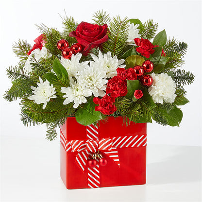 Presents Under the Tree Bouquet –  The Whiting Flower Shop, Whiting IN