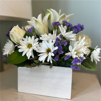 Beyond Blue Box Bouquet –  The Whiting Flower Shop, Whiting IN