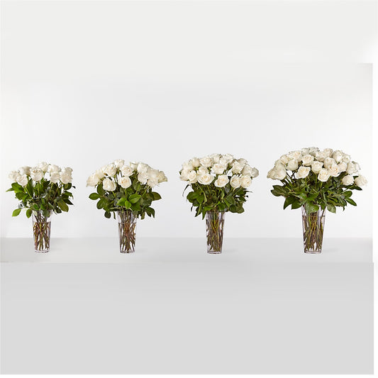Long Stem White Rose Bouquet –  The Whiting Flower Shop, Whiting IN