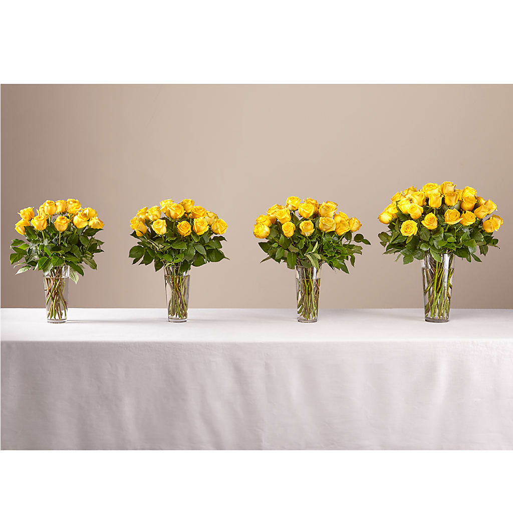 Long Stem Yellow Rose Bouquet –  The Whiting Flower Shop, Whiting IN