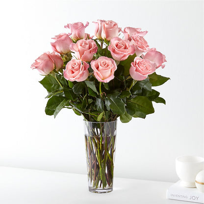 Long Stem Pink Rose Bouquet