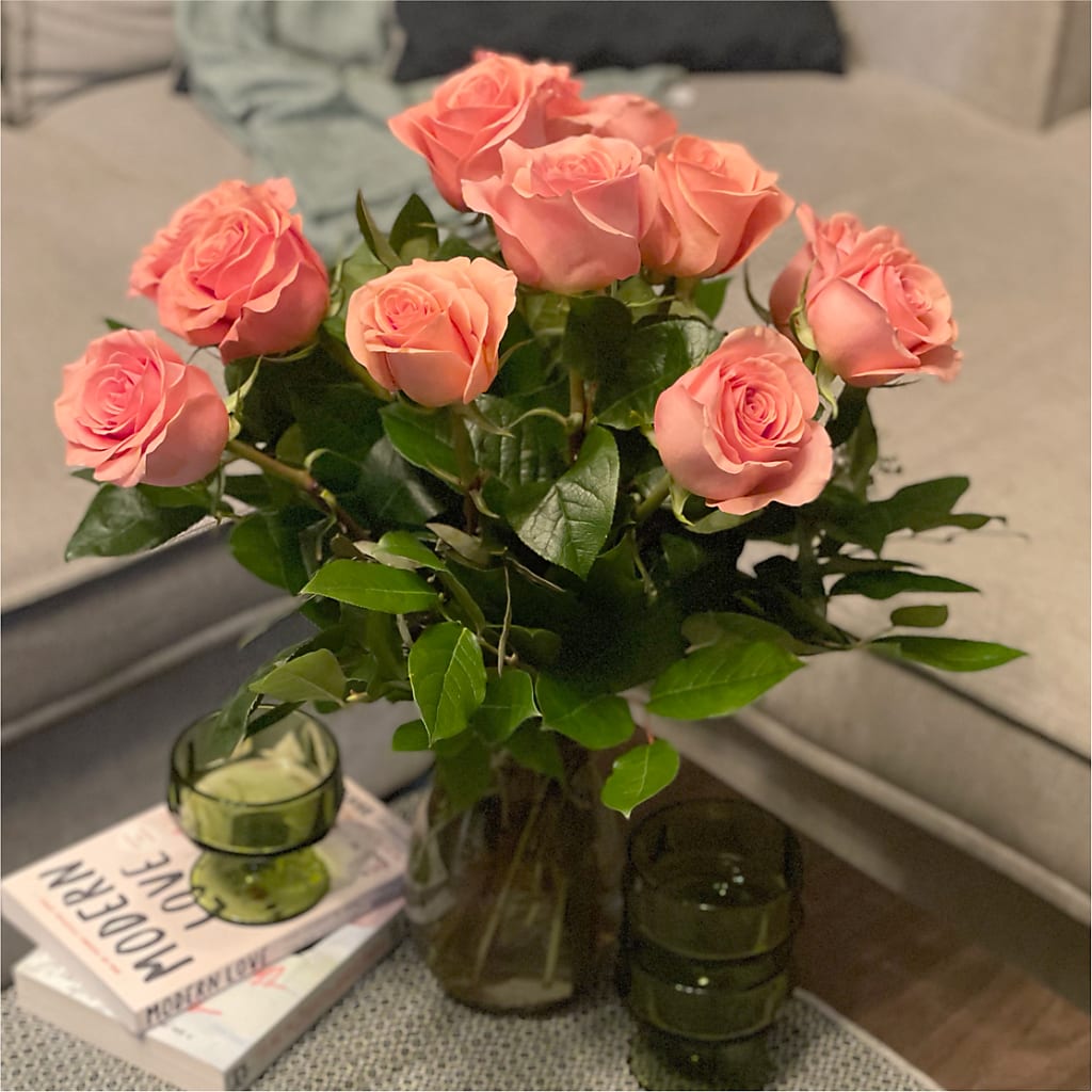 Long Stem Pink Rose Bouquet –  The Whiting Flower Shop, Whiting IN