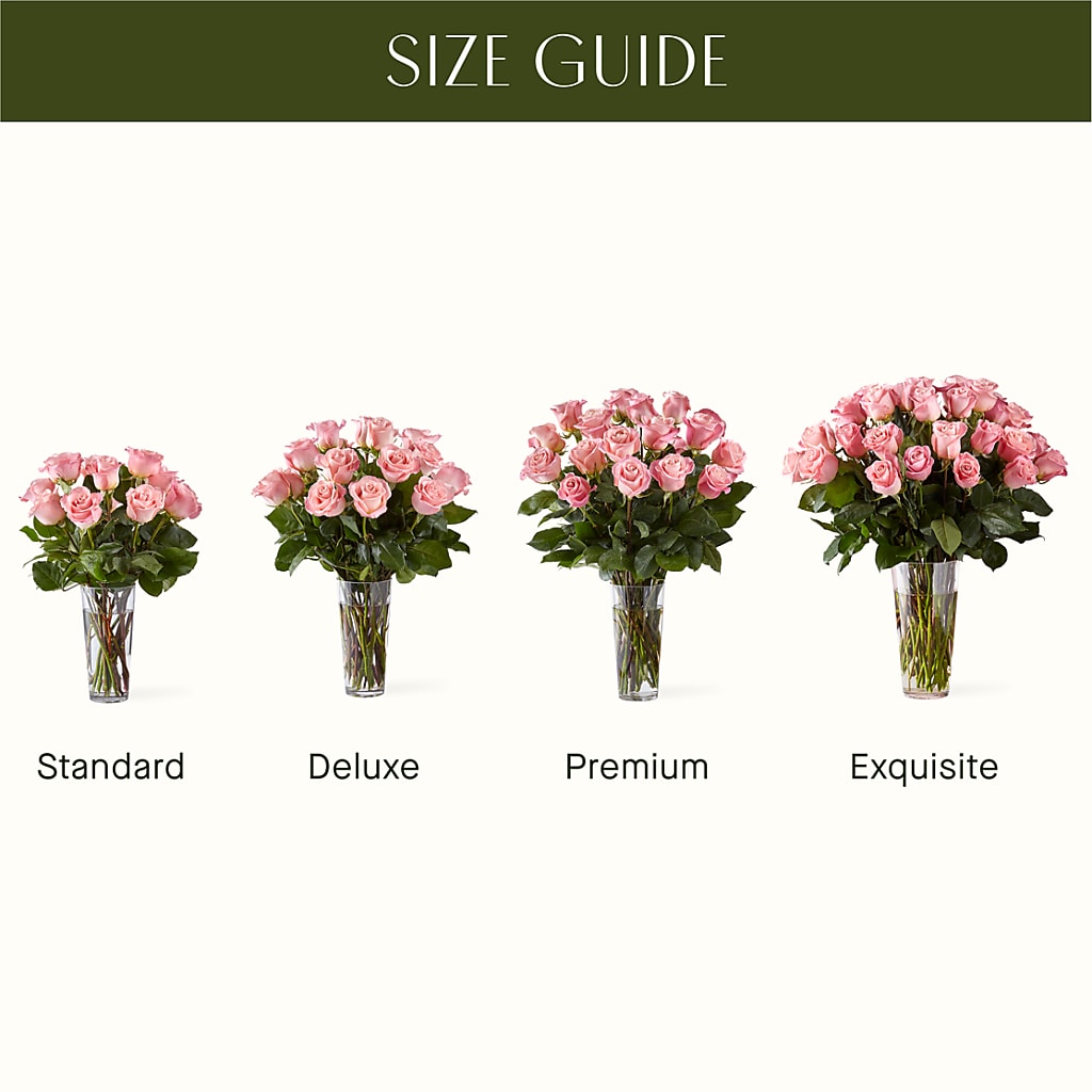 Long Stem Pink Rose Bouquet –  The Whiting Flower Shop, Whiting IN