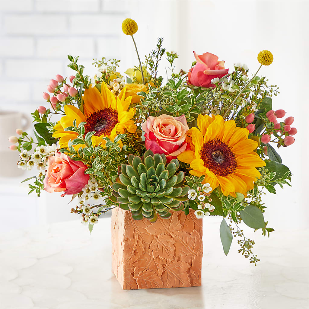 Sunflower Season Bouquet –  The Whiting Flower Shop, Whiting IN