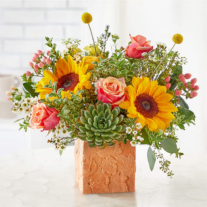 Sunflower Season Bouquet –  The Whiting Flower Shop, Whiting IN