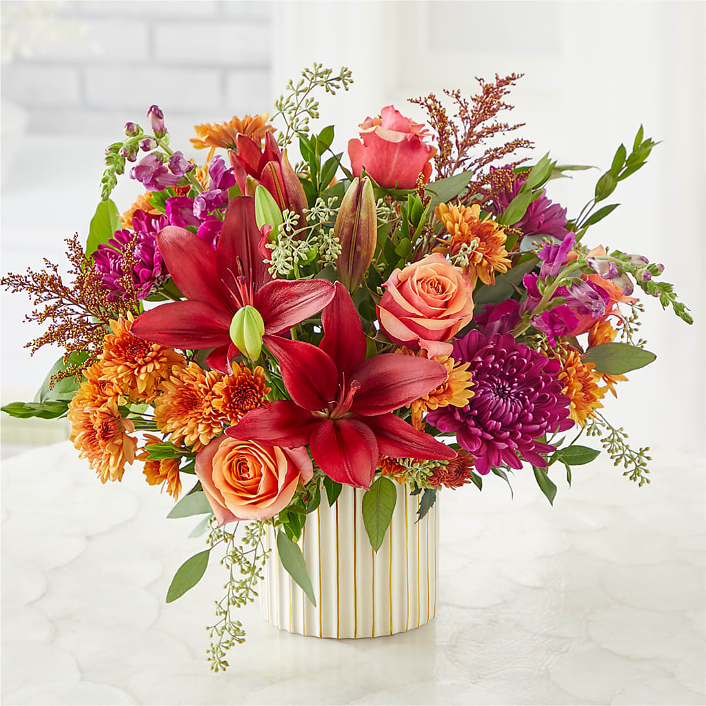 Burgundy Landscape Bouquet –  The Whiting Flower Shop, Whiting IN