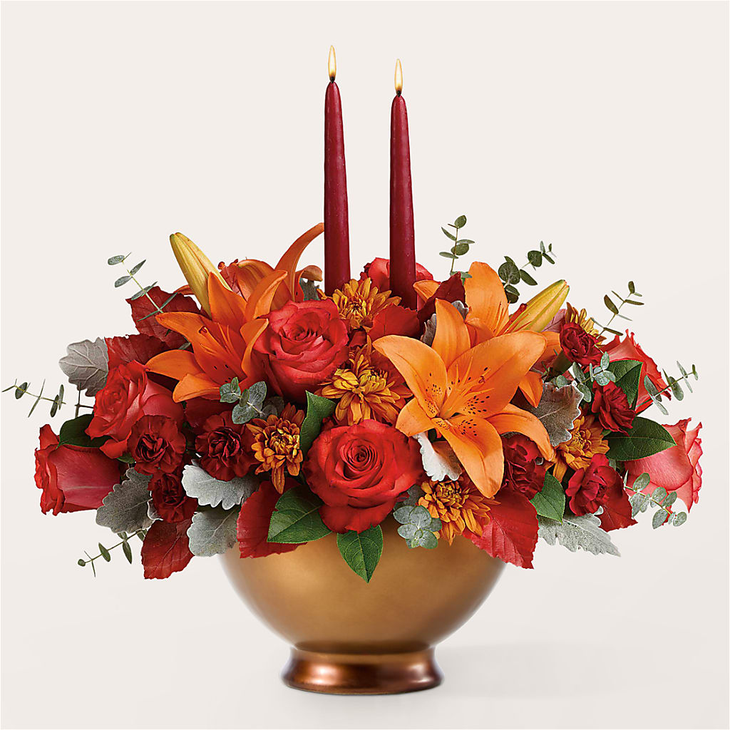 Fruits of Fall Centerpiece –  The Whiting Flower Shop, Whiting IN