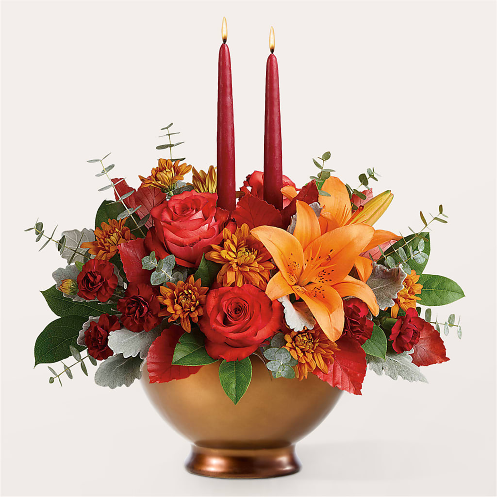 Fruits of Fall Centerpiece –  The Whiting Flower Shop, Whiting IN
