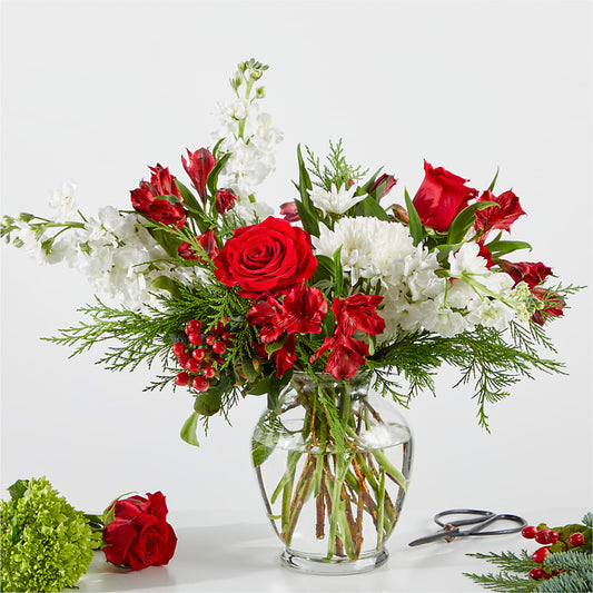 Merry Moment Bouquet – A Florist Original –  The Whiting Flower Shop, Whiting IN