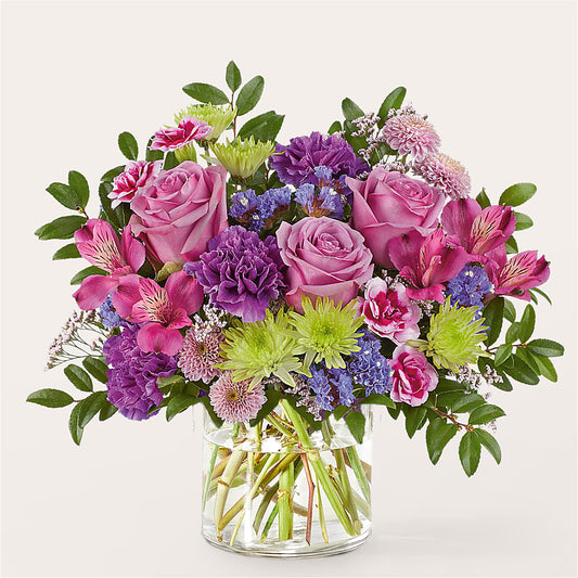 Glass Half Full Bouquet –  The Whiting Flower Shop, Whiting IN