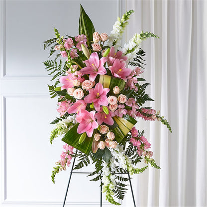 Elegant Embrace Standing Spray –  The Whiting Flower Shop, Whiting IN