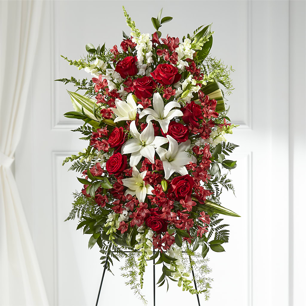Everlasting Memory Standing Spray –  The Whiting Flower Shop, Whiting IN