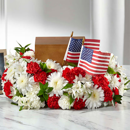 Spirit of Patriotism Cremation Adornment –  The Whiting Flower Shop, Whiting IN