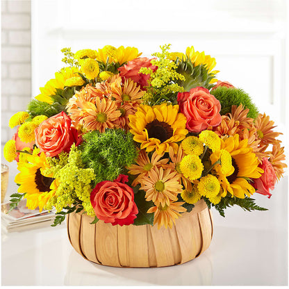Harvest Sunflower Basket –  The Whiting Flower Shop, Whiting IN