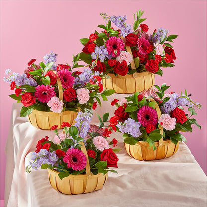 Pink Picnic Basket –  The Whiting Flower Shop, Whiting IN