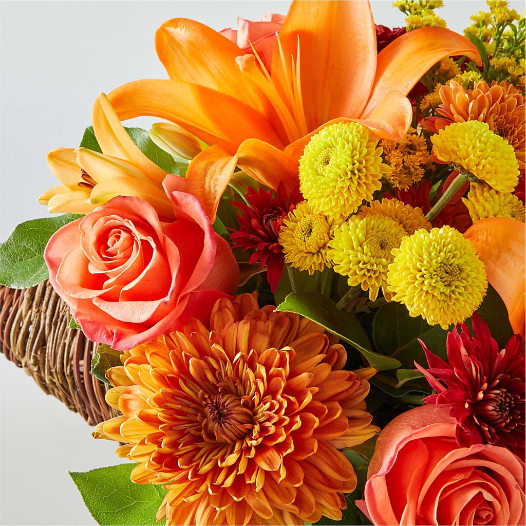 Bouquet of Blessings Cornucopia –  The Whiting Flower Shop, Whiting IN