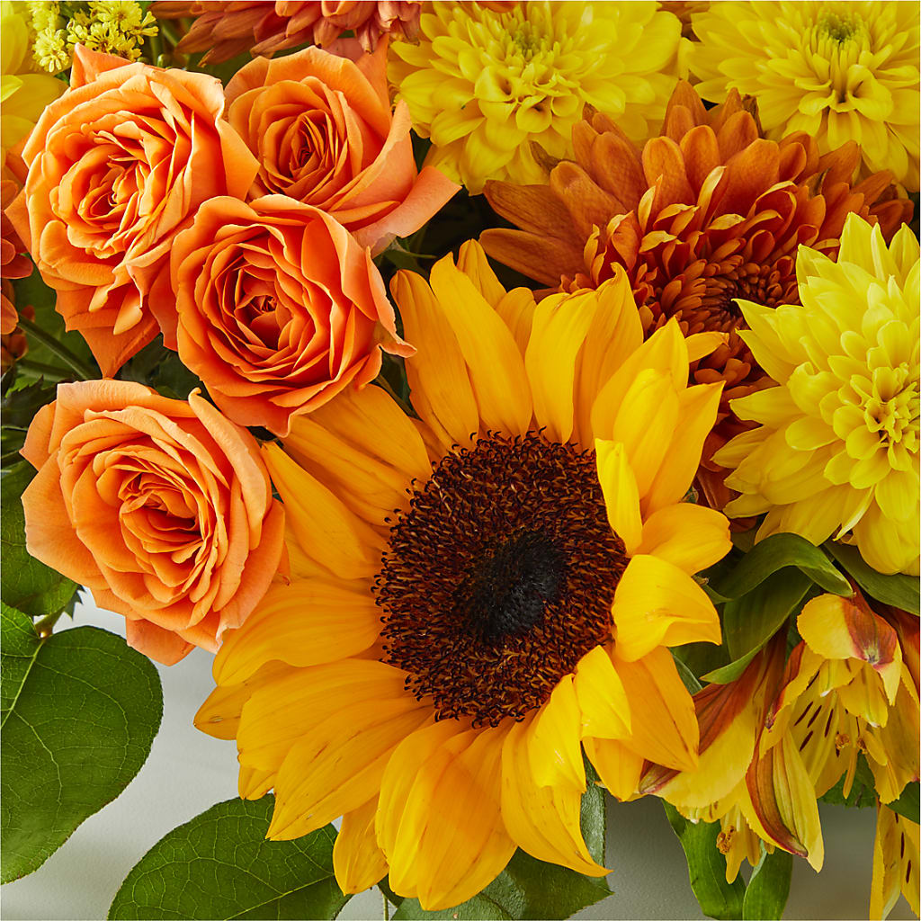 Autumn Harmony Centerpiece –  The Whiting Flower Shop, Whiting IN