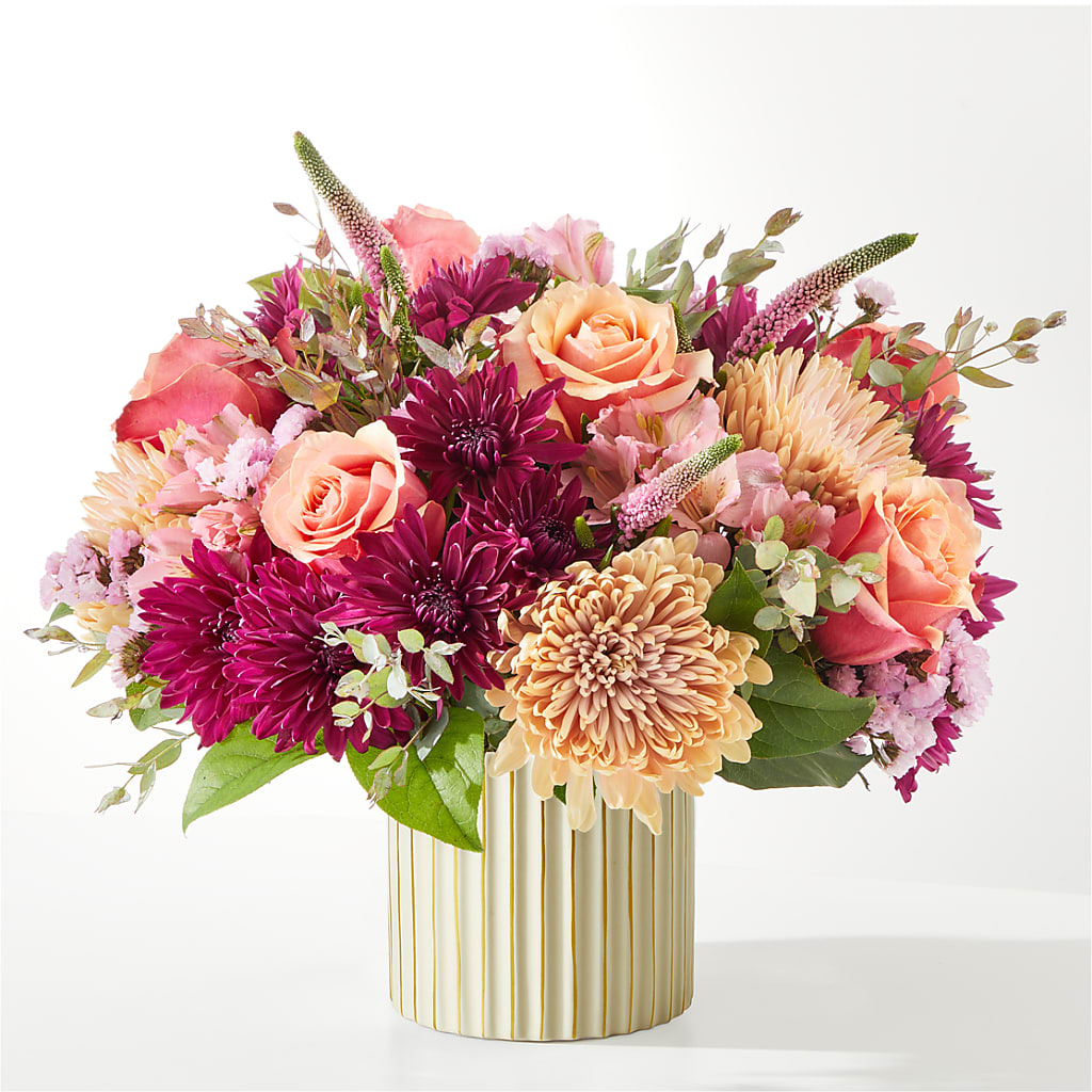 Berry Cobbler Bouquet with Ivory Vase –  The Whiting Flower Shop, Whiting IN