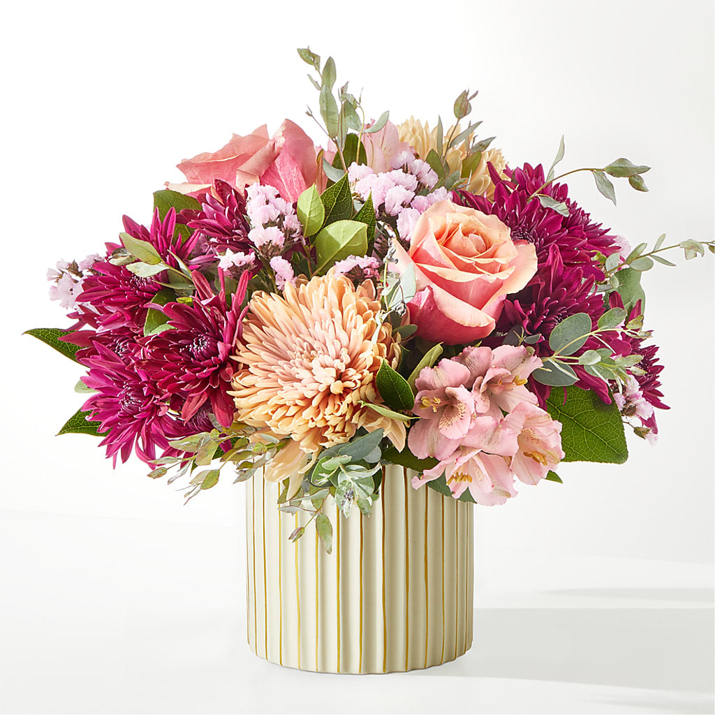 Berry Cobbler Bouquet with Ivory Vase –  The Whiting Flower Shop, Whiting IN