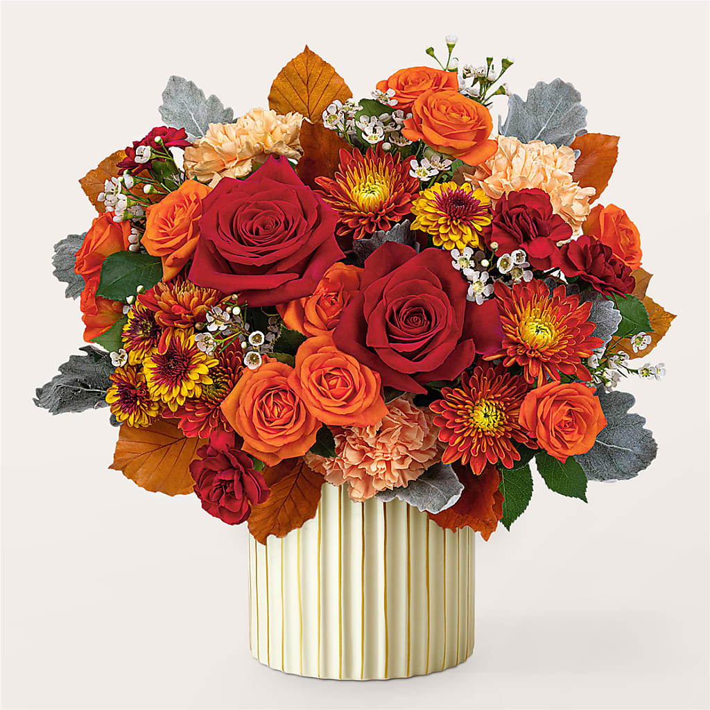 Merlot Bouquet with Ivory Vase –  The Whiting Flower Shop, Whiting IN