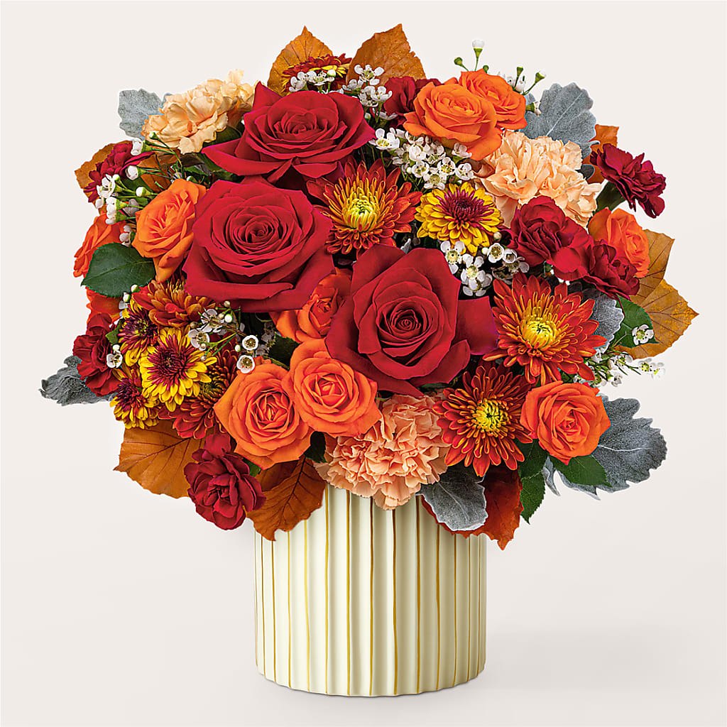 Merlot Bouquet with Ivory Vase –  The Whiting Flower Shop, Whiting IN