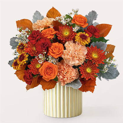 Merlot Bouquet with Ivory Vase –  The Whiting Flower Shop, Whiting IN