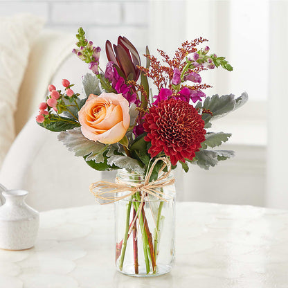 Moody Hues Bouquet –  The Whiting Flower Shop, Whiting IN