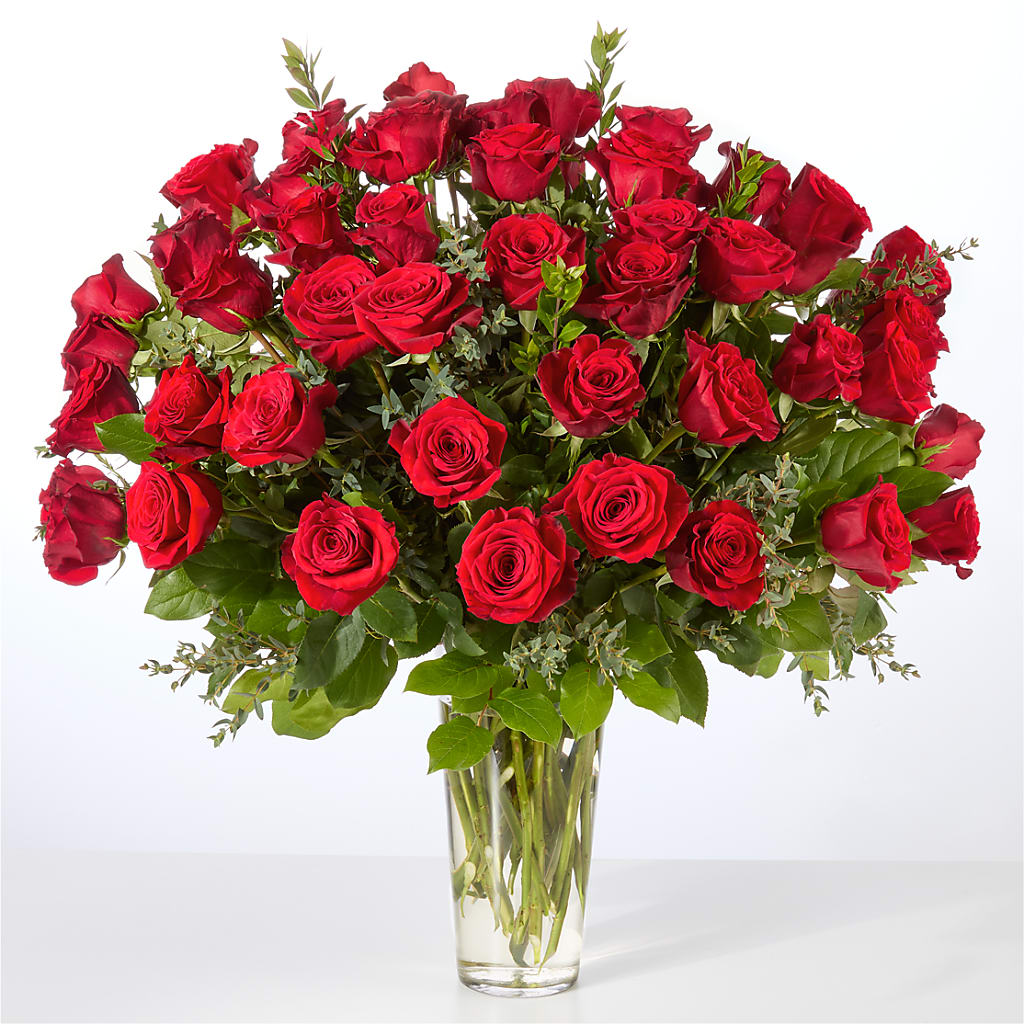 Forever Yours Fifty Stem Red Rose Bouquet –  The Whiting Flower Shop, Whiting IN
