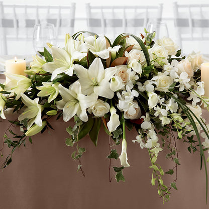 White Linen Arrangement –  The Whiting Flower Shop, Whiting IN