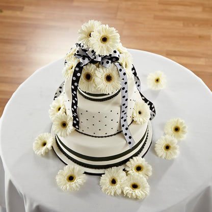 Simple Sophistication Cake Décor –  The Whiting Flower Shop, Whiting IN
